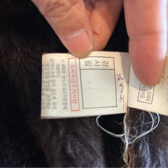 Ladies brown sheepskin coat with fur collar and fur trim, size large - Picture 8 of 12